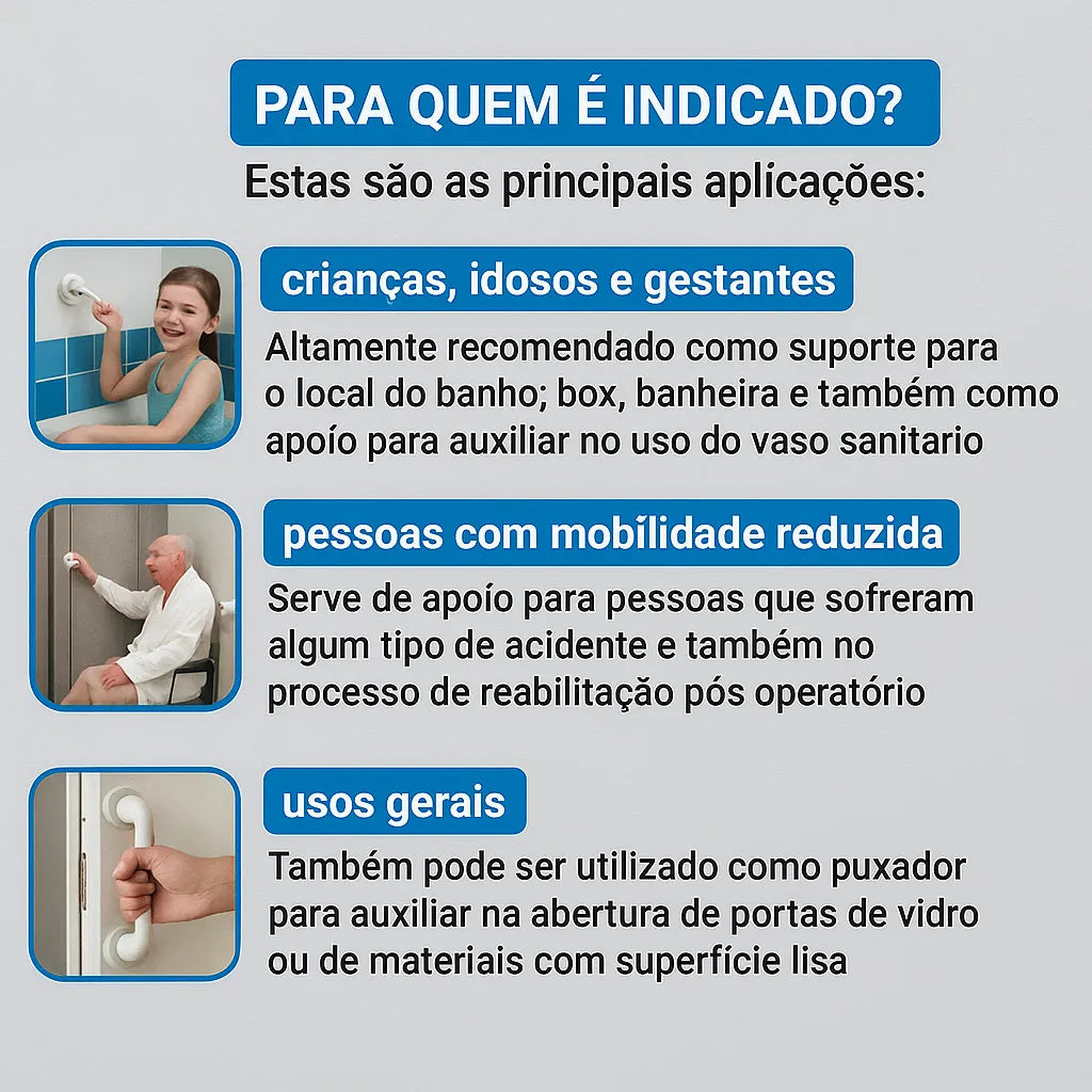 Barra de Apoio Portátil para Banheiro - CurvyOn